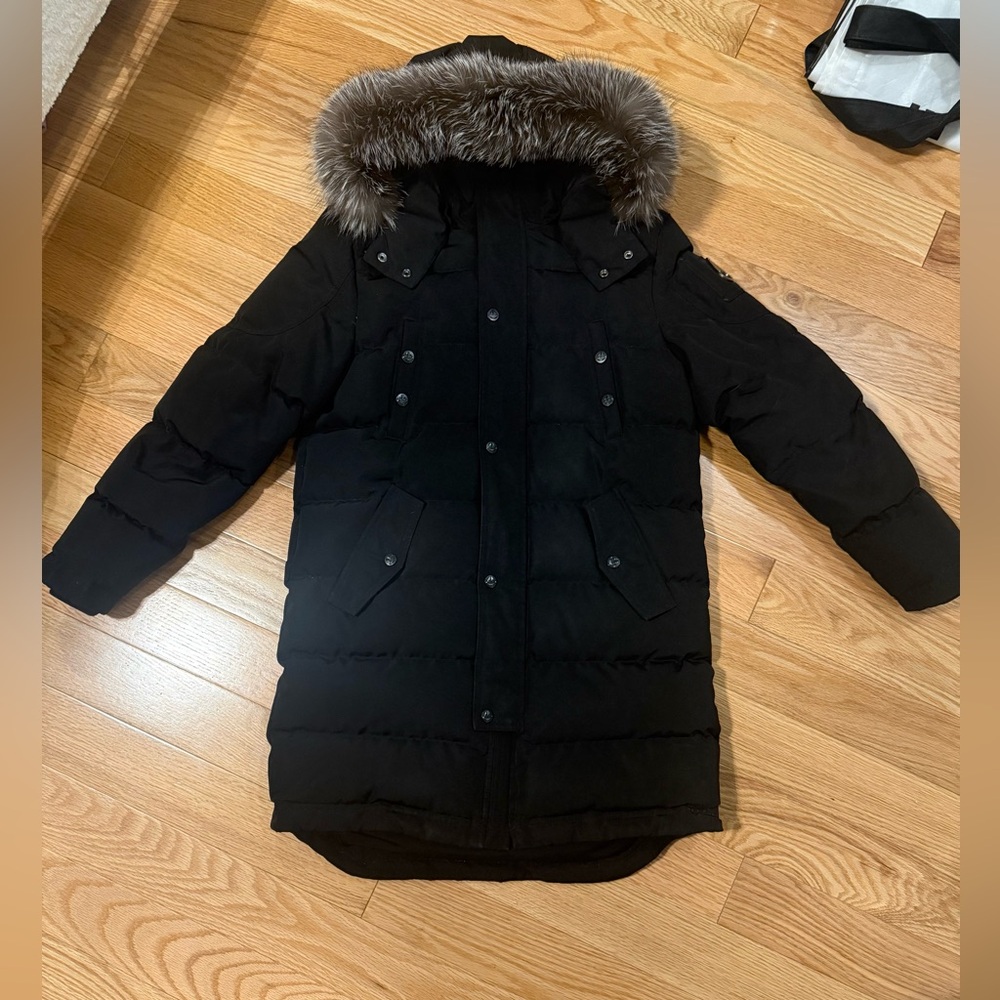 Moose Knuckles Black Youth Stirling Parka